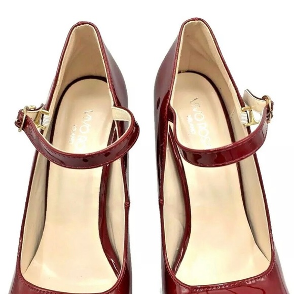 Vivo Rosa by Milano Patent Leather Maroon Platform - Picture 7 of 12